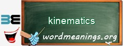 WordMeaning blackboard for kinematics